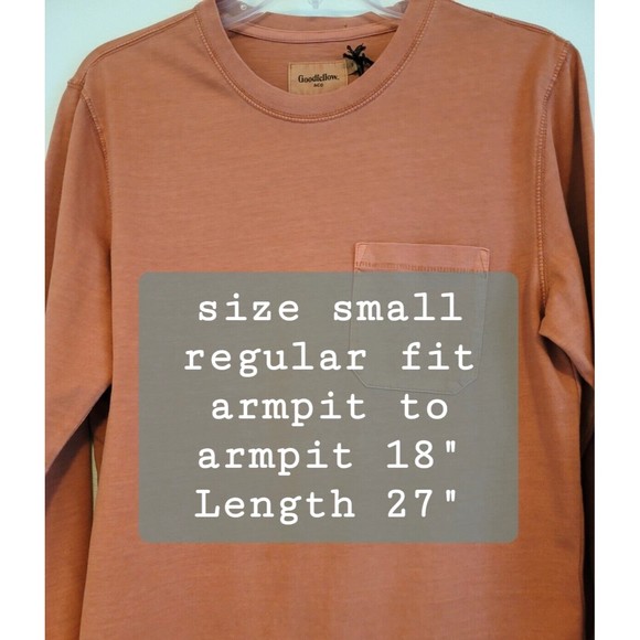 Goodfellow Mens Size S Long Sleeve Crewneck T-Shirt with Pocket Thick Cotton - Picture 11 of 11